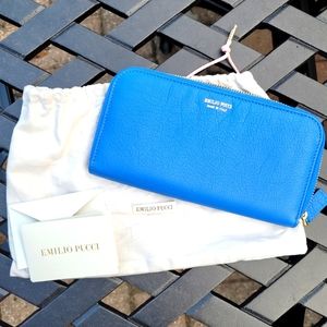 Emilio Pucci | Blue leather wallet